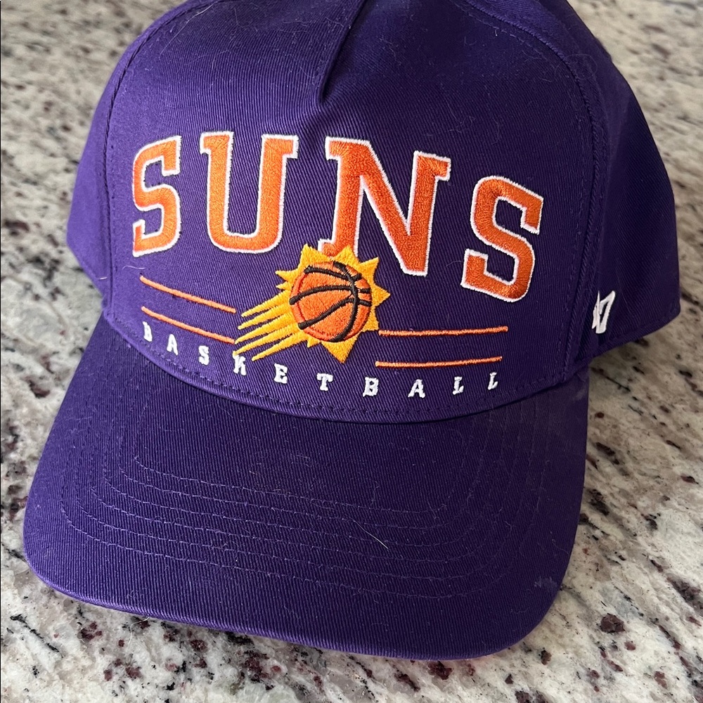 47 Purple and Orange Basketball Cap